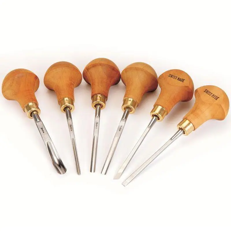 Carving Tool Palm Handled Set D  6 piece