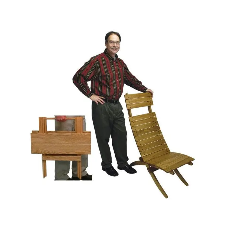 Cross-Brace Chair and Folding Table - Downloadable Plan