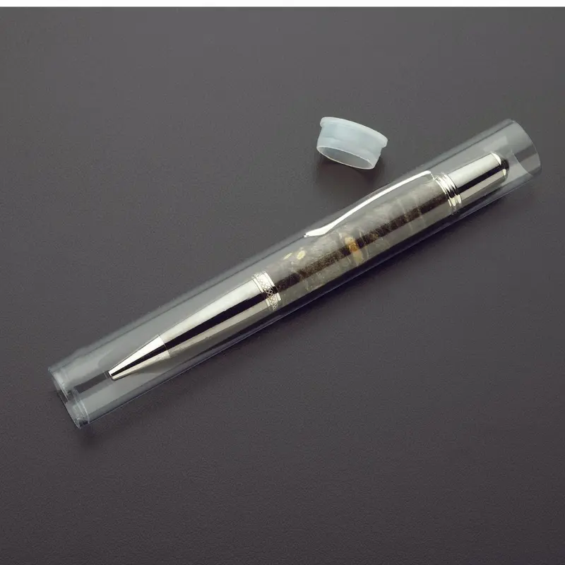 Round Pen Tube Case - Clear - 10 Piece