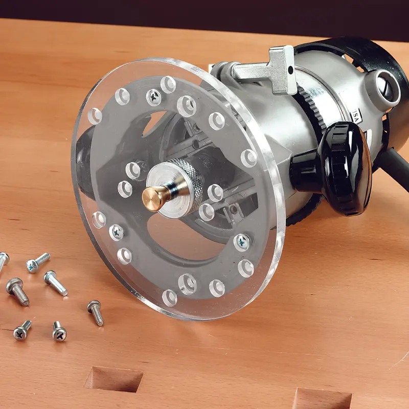 Router Base Plate with Centering Pin