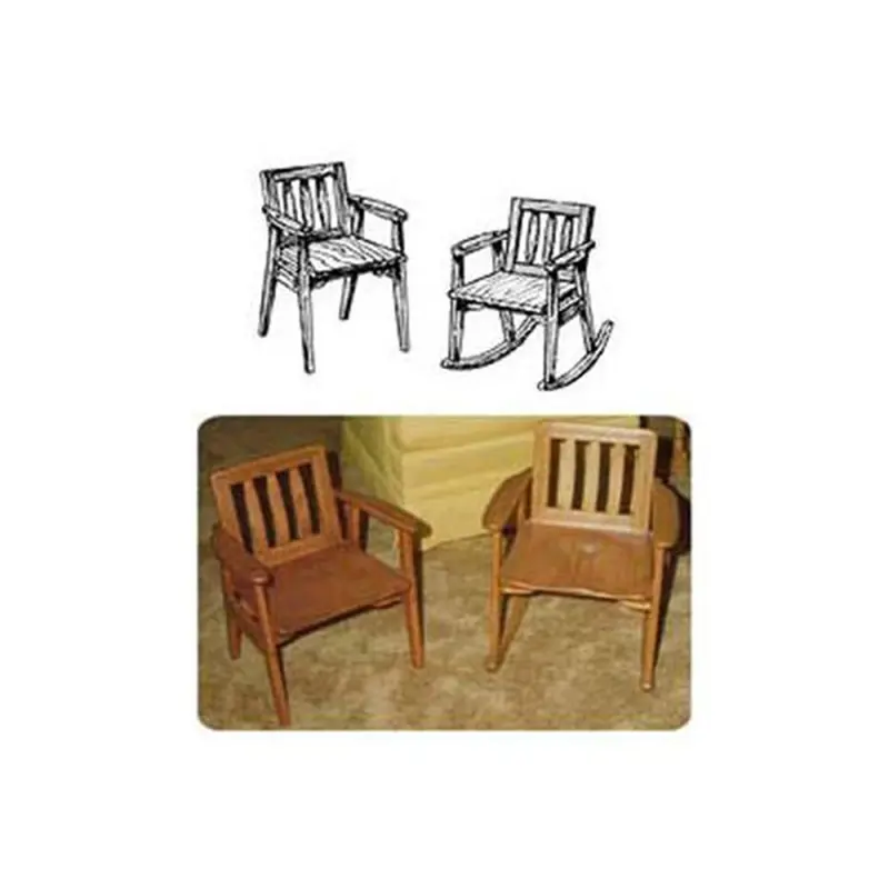 Woodworking Project Paper Plan to Build Child's Rocker with Arm Chair