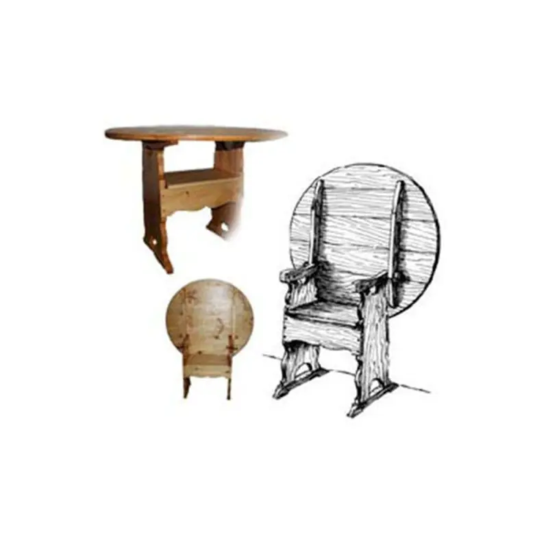 Woodworking Project Paper Plan to Build Colonial Chair / Table