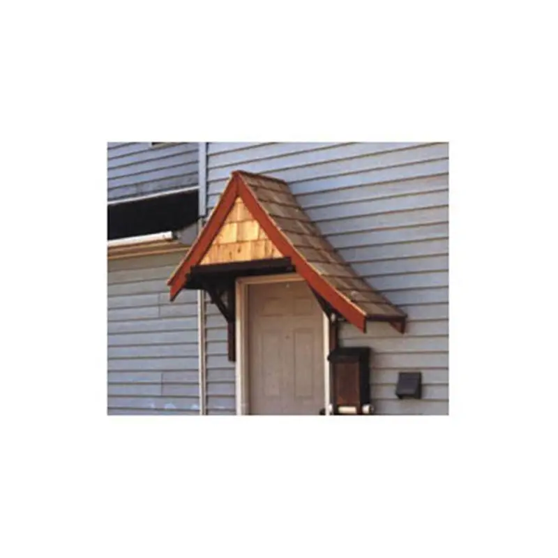 Woodworking Project Paper Plan to Build Doorway Shelter, Sloped Top