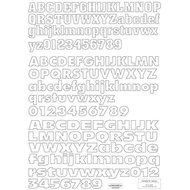 Woodworking Project Paper Plan to Build Letters & Numbers Alphabet 1