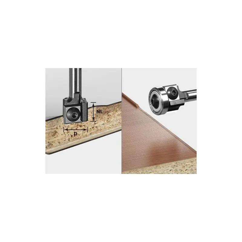 Flush-Trimming Router Bit HW S8 HGW D19 12x12 KL OFK