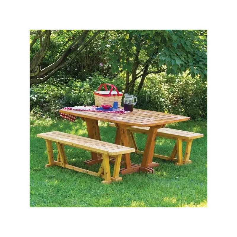 Outdoor Table and Benches - Downloadable Plan