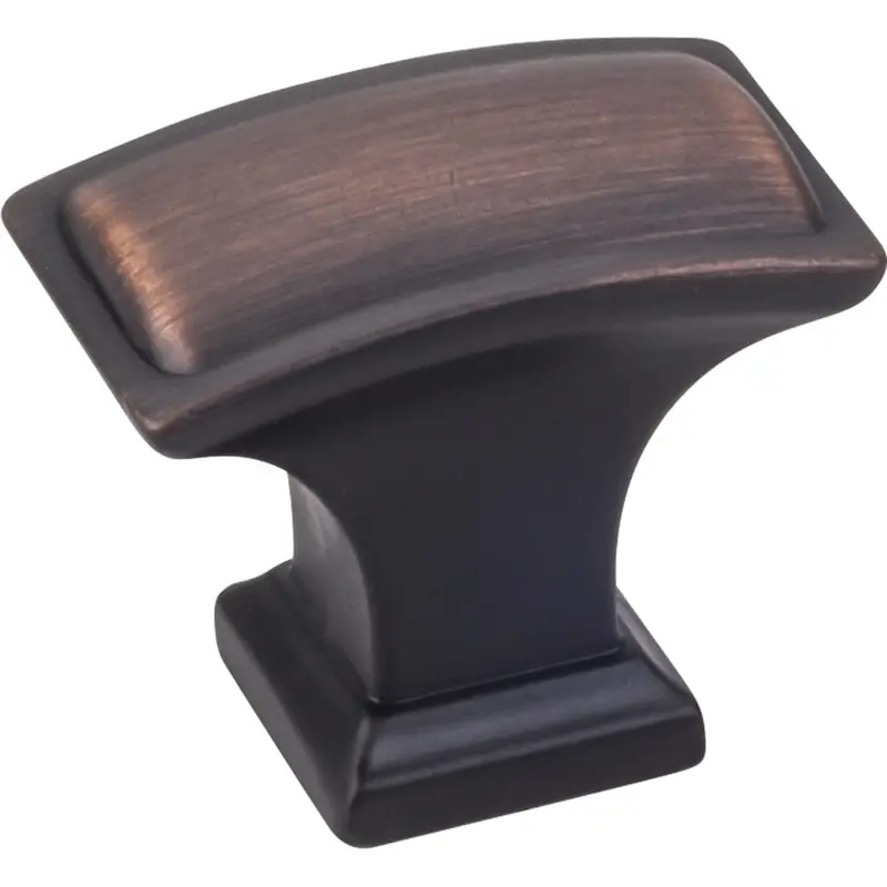 Annadale Rectangle Pillow Top Knob, 1-1/2" O.L., Brushed Oil Rubbed Bronze