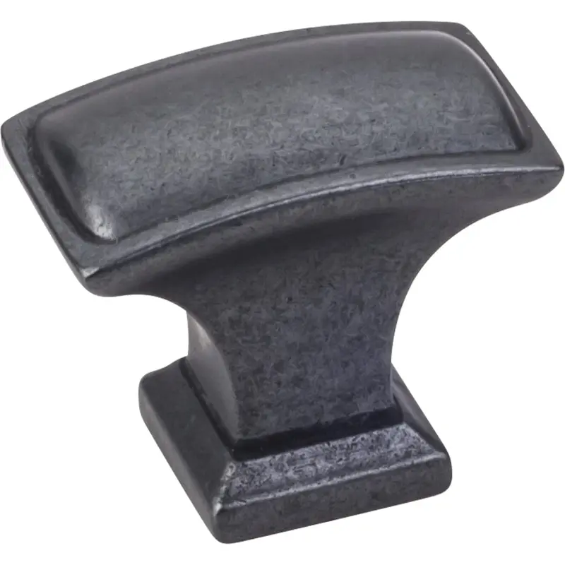 Annadale Rectangle Pillow Top Knob, 1-1/2" O.L., Gun Metal