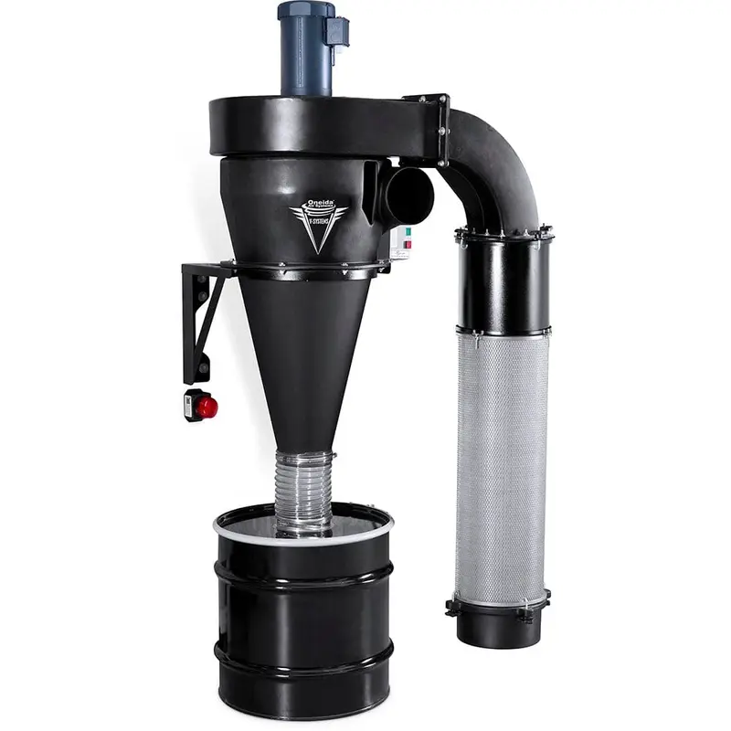 V-System 3000 35-Gallon Cyclone Dust Collector with Wall Mount - HEPA GFM - 3 HP 1 Ph 230V