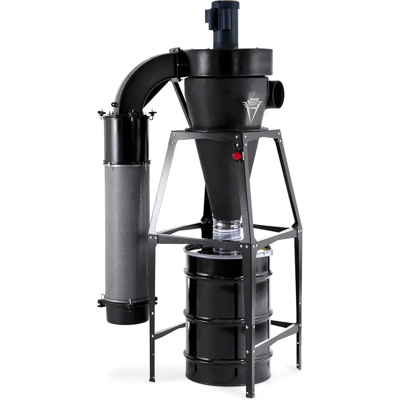 V-System 3000 55-Gallon Cyclone Dust Collector with Stand - HEPA GFM - 3 HP 1 Ph 230V