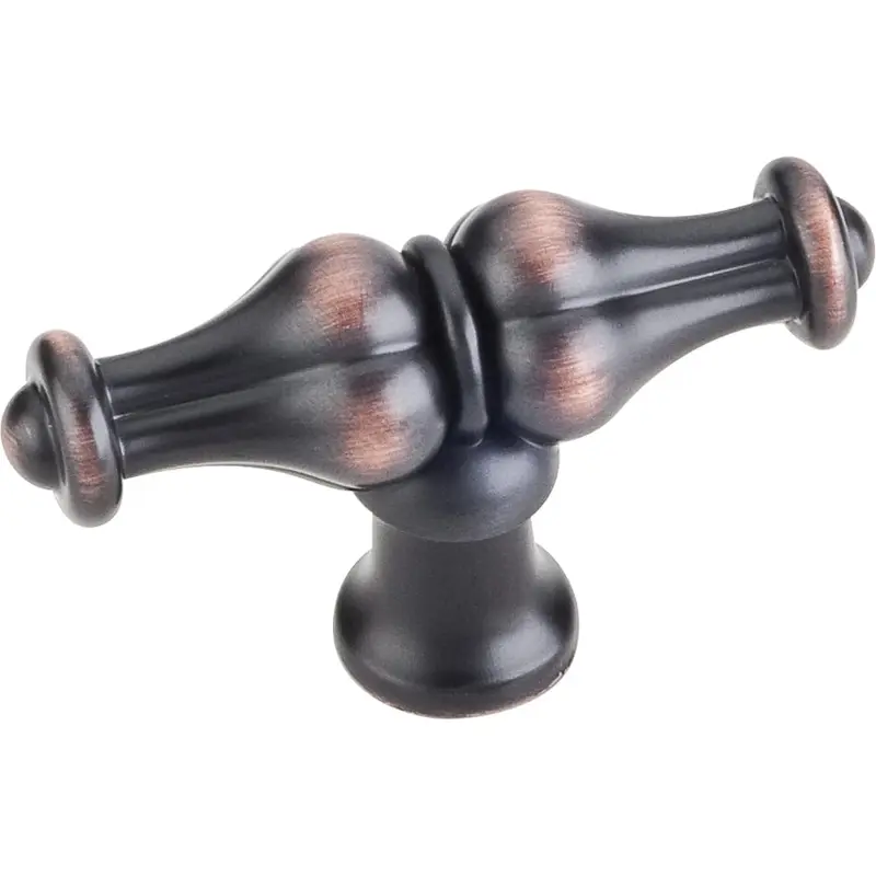Bella "T" Knob, 2-1/4"  O.L., Brushed Oil Rubbed Bronze