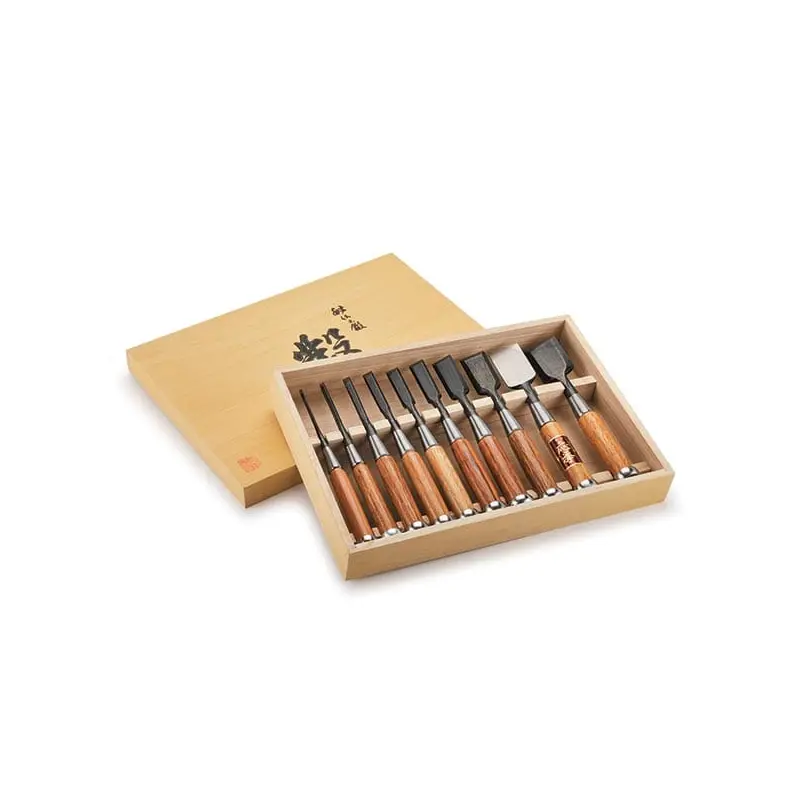 Okyo Japanese Chisel Set with Storage Box - 10 Piece