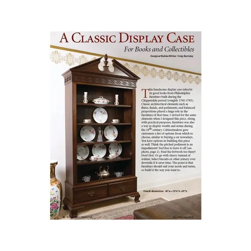 Colonial Bookcase - Downloadable Plan