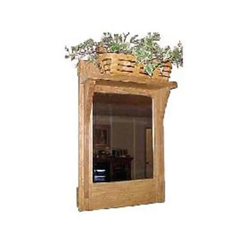 Woodworking Project Paper Plan to Build Hall Mirror with Shelf