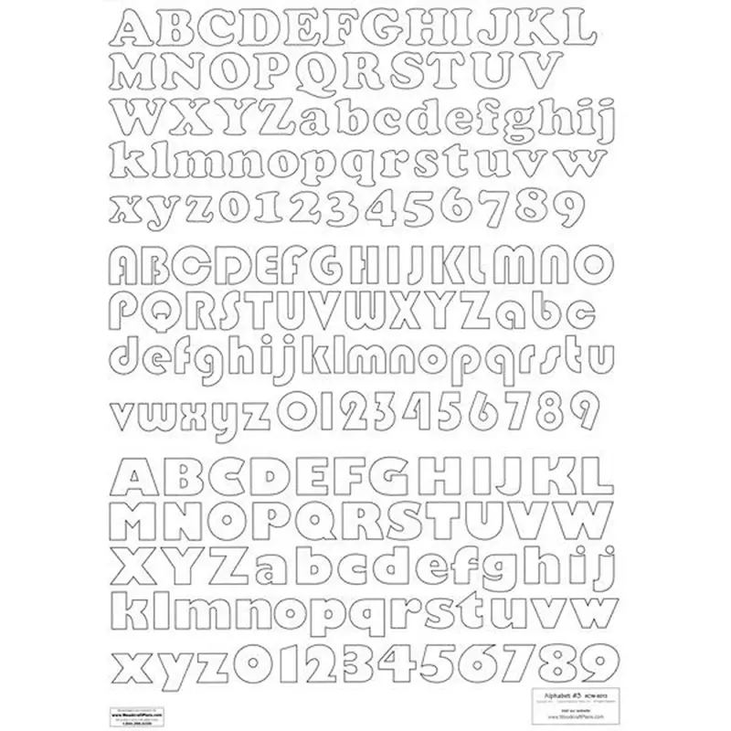 Woodworking Project Paper Plan to Build Letters & Numbers Alphabet 3