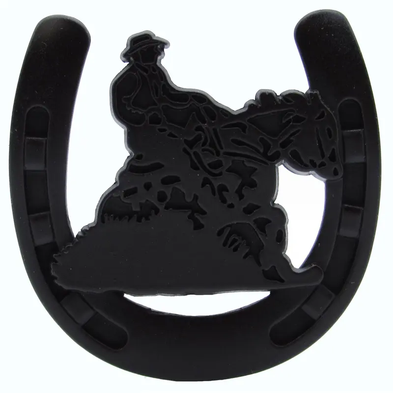 Riding Cowboy Horseshoe Knob, Oil Rubbed Bronze