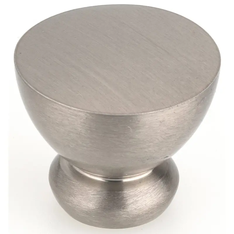 Contemporary Knob, 1-1/32" D, Brushed Nickel