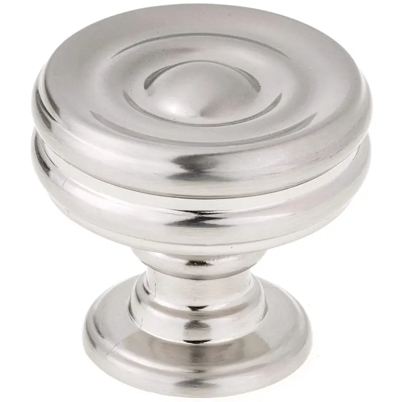Contemporary Knob, 1-3/8" D, Brushed Nickel