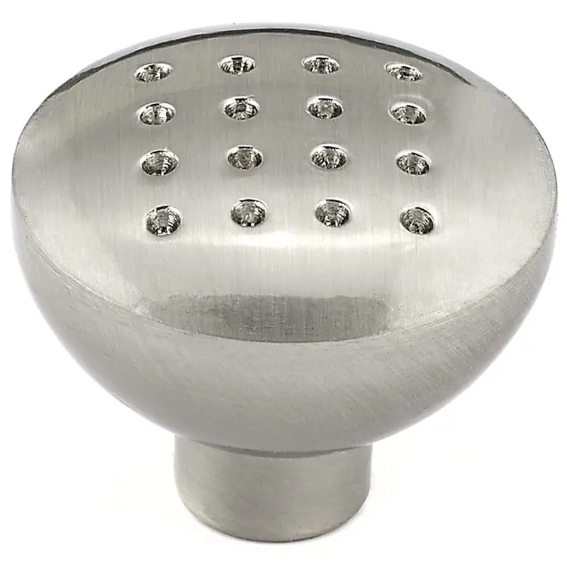 Contemporary Knob - Textured Head - 1-5/16" D - Brushed Nickel