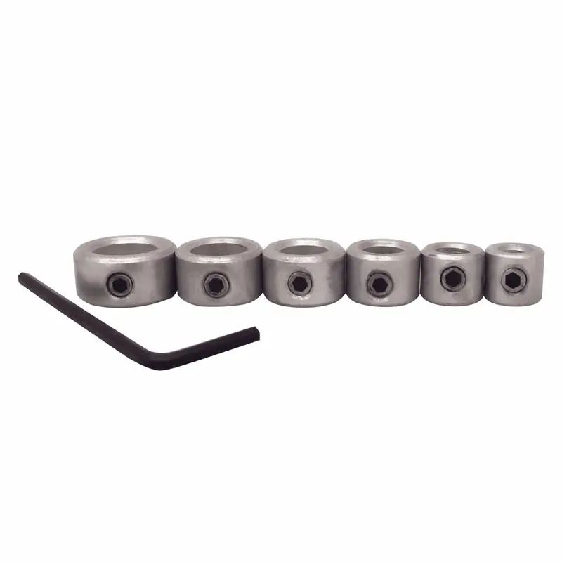DrillStop Drill Bit Depth Collar Set - 6 Piece