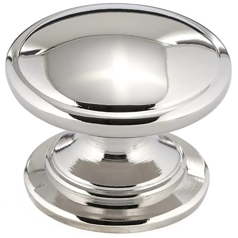 Traditional Knob, 1-1/4" D, Polished Nickel