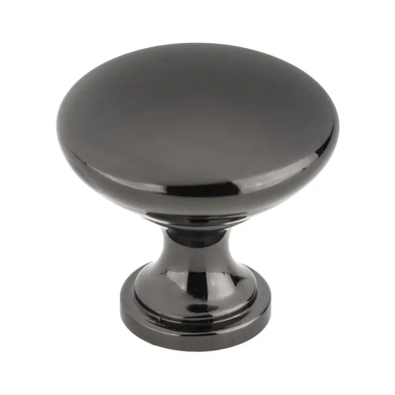 Traditional Knob, 1-3/16" D, Black Nickel