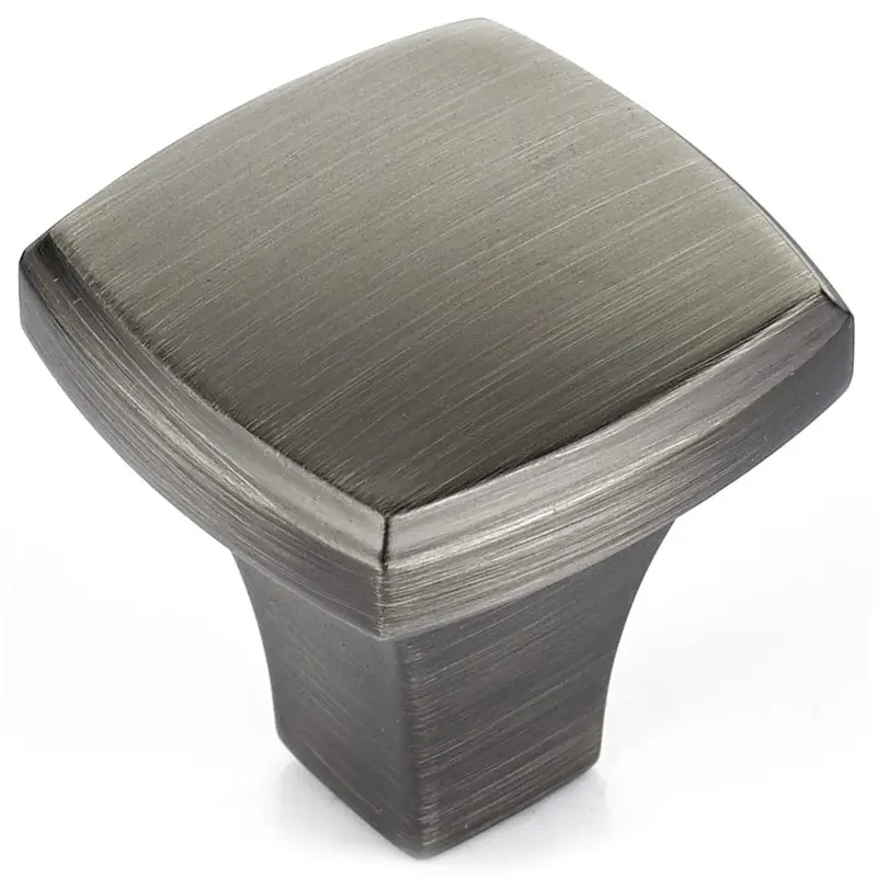 Transitional Knob, 1-1/4" x 1-1/4", Antique Nickel