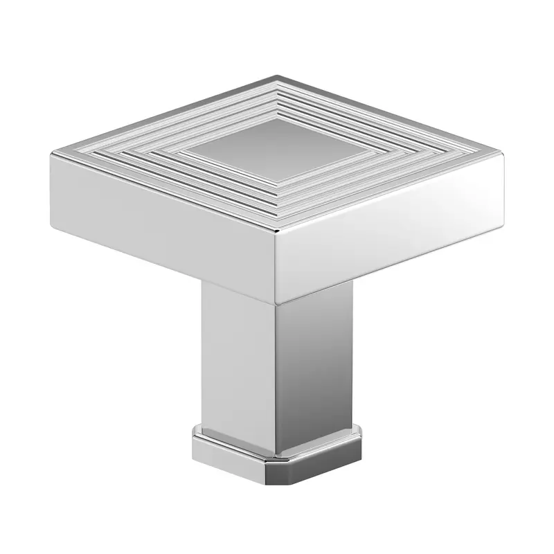 Transitional Knob, 1-3/8" x 1-3/8", Chrome