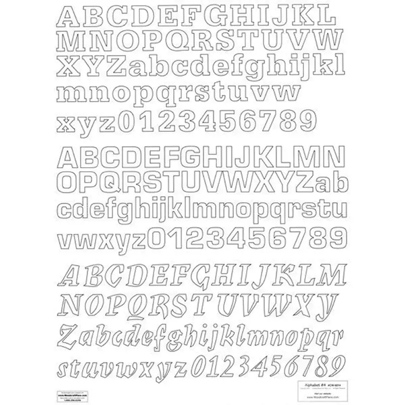 Woodworking Project Paper Plan to Build Letters & Numbers Alphabet 4