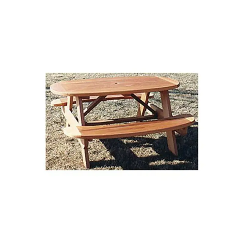 Woodworking Project Paper Plan to Build Oval Picnic Table