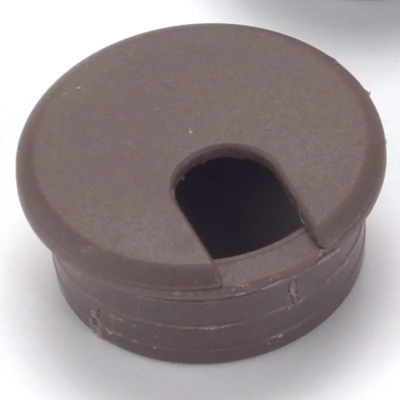 1-1/2" Cable Management Plastic Grommet Brown