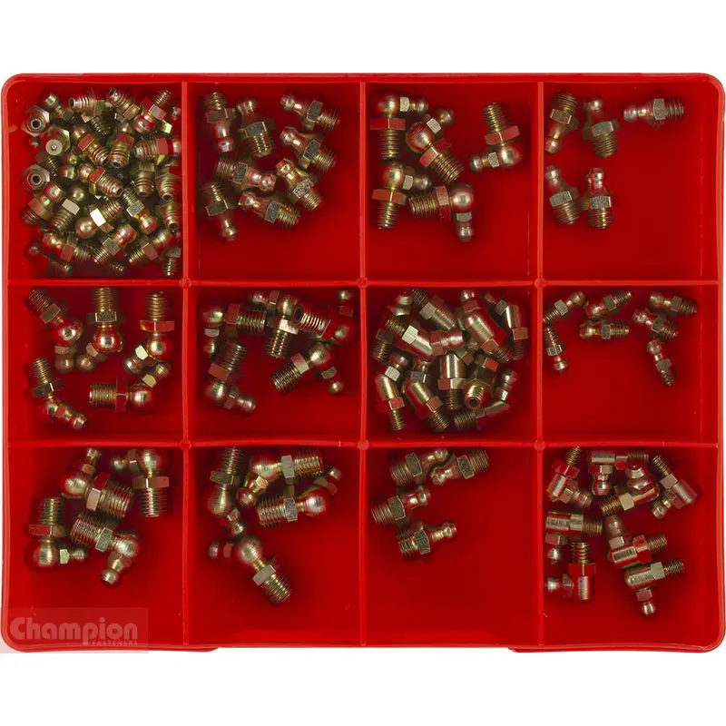 Champion CA109 Metric Grease Nipple Assortment Kit, 105 Pieces
