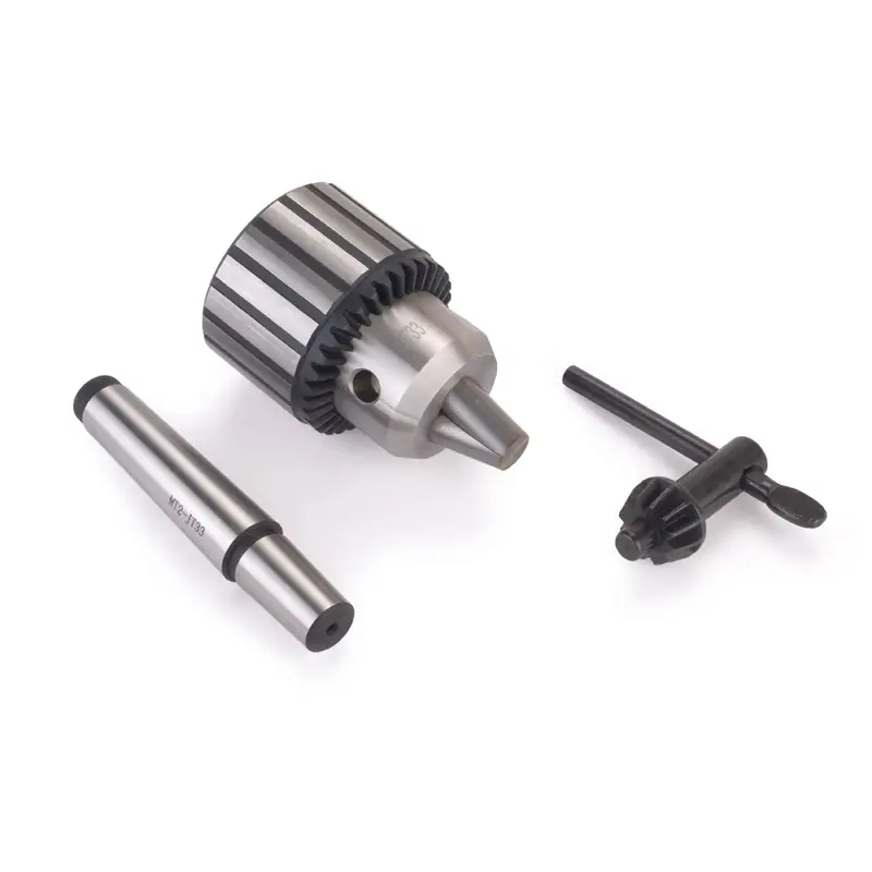 Heavy-Duty Keyed Lathe Drill Chuck  - #2 MT - 1/2" Capacity