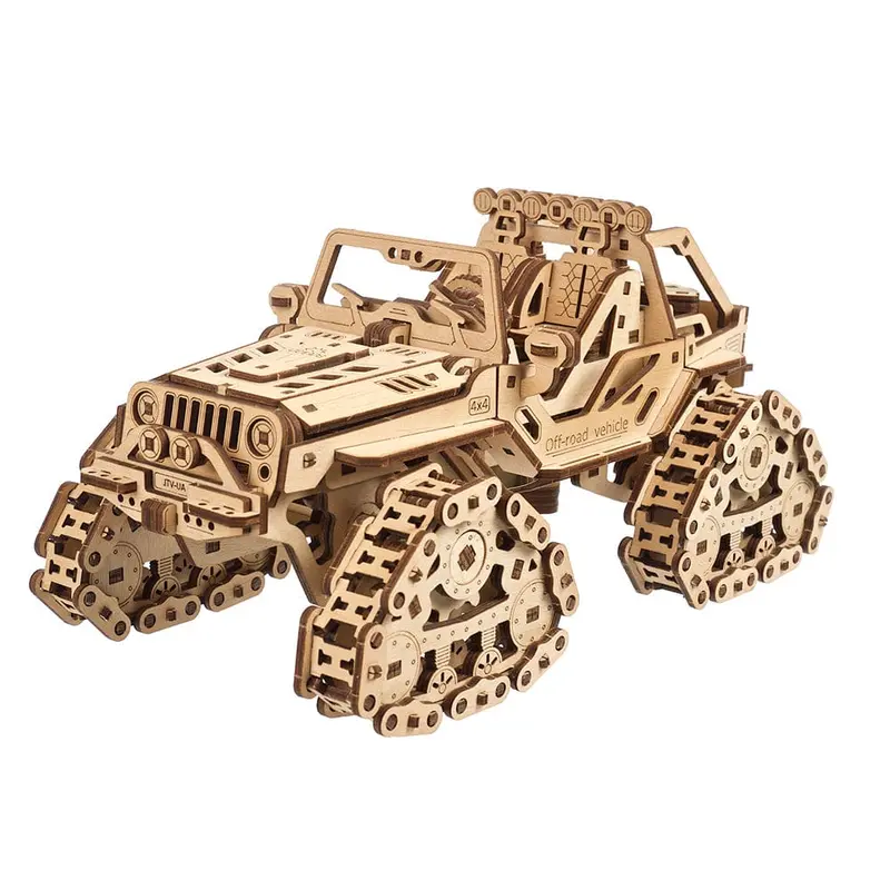 Tracked Off-Road Vehicle Wooden Craft Kit
