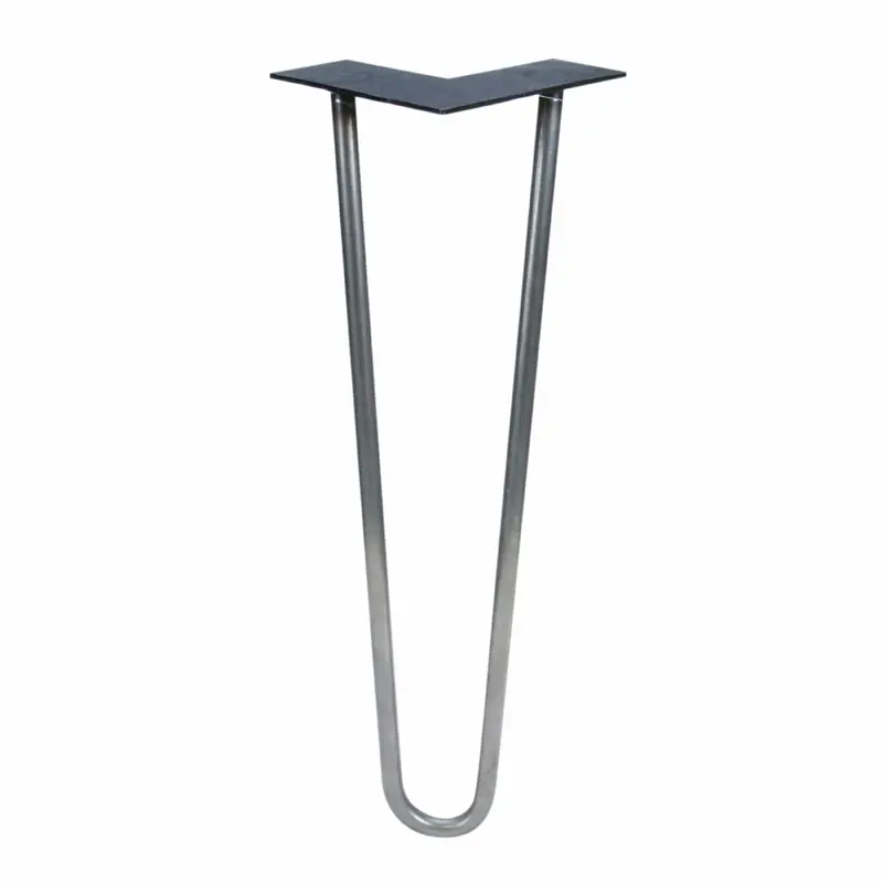 2-wire Hairpin Leg Raw Steel 1/2" x 16"