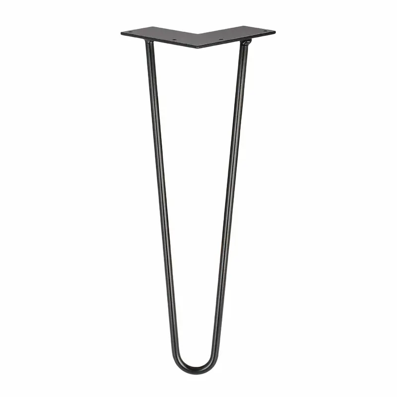 3/8" x 28" 2-Wire Hairpin Leg, Black
