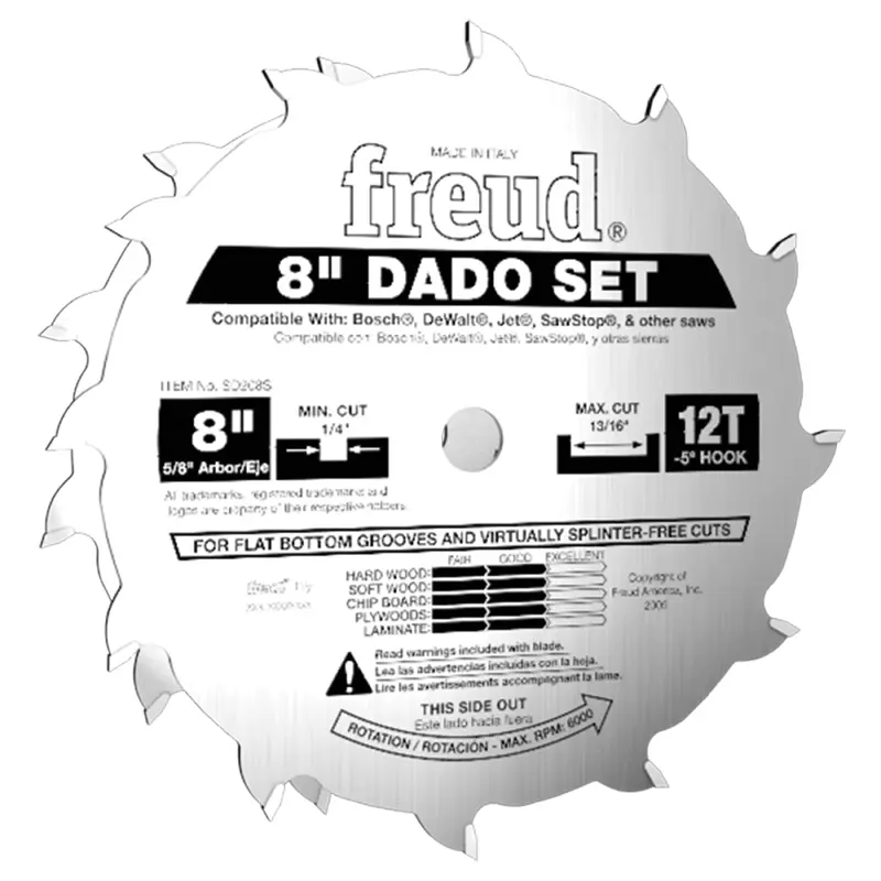 8" Stacked Dado Set for All Saws