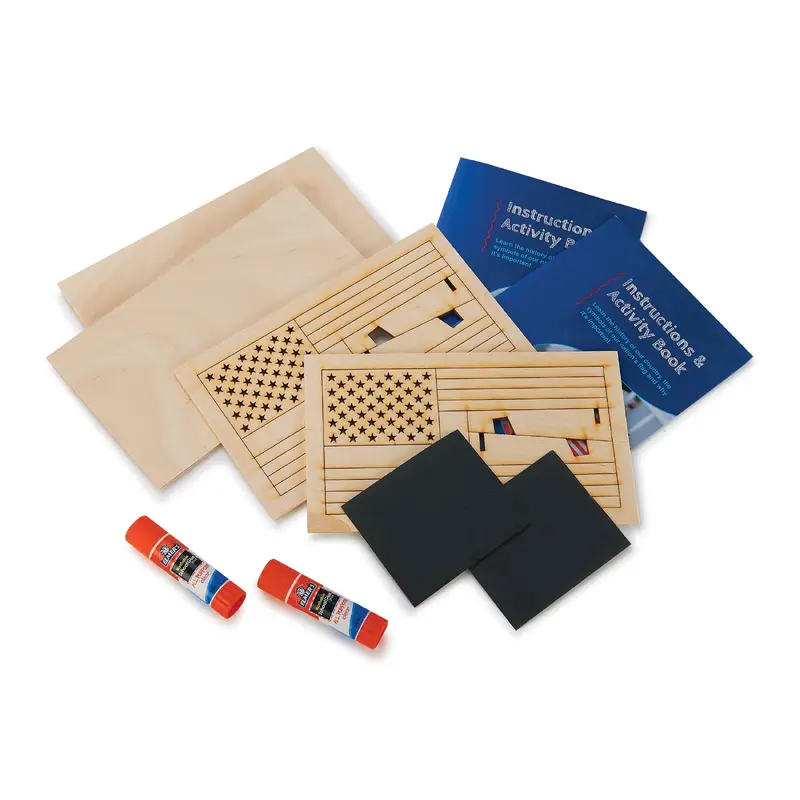 Build Your Own Wooden Flag Kit - 2 Pack