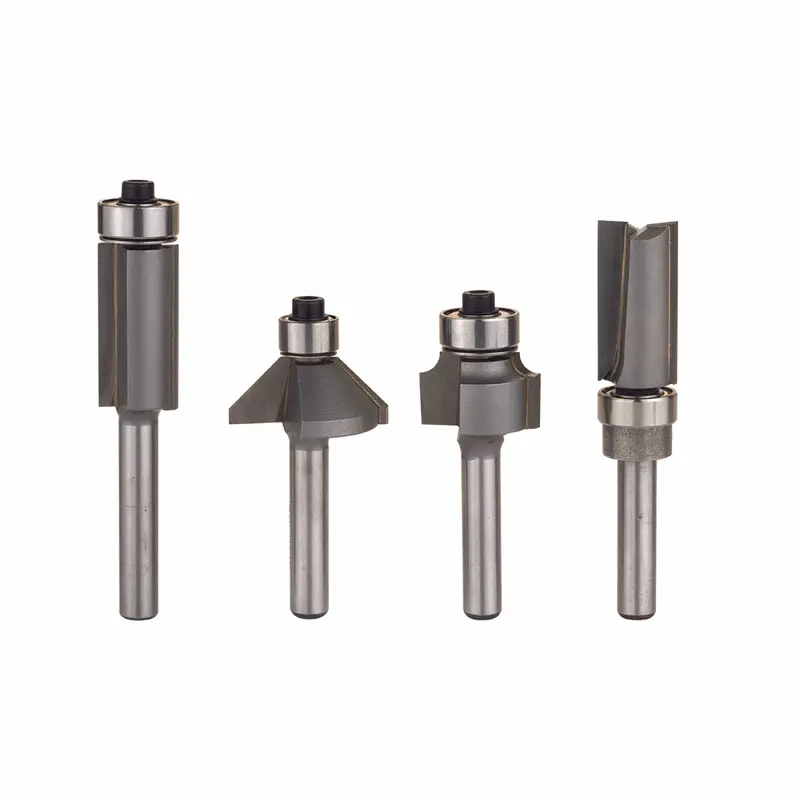 Compact Router Bit Set - 1/4" Shank - 4 Piece