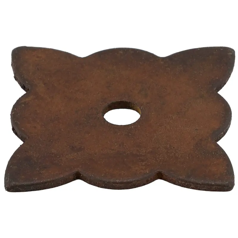 Traditional Knob Backplate, 1-3/8" x 1-3/8", Rust