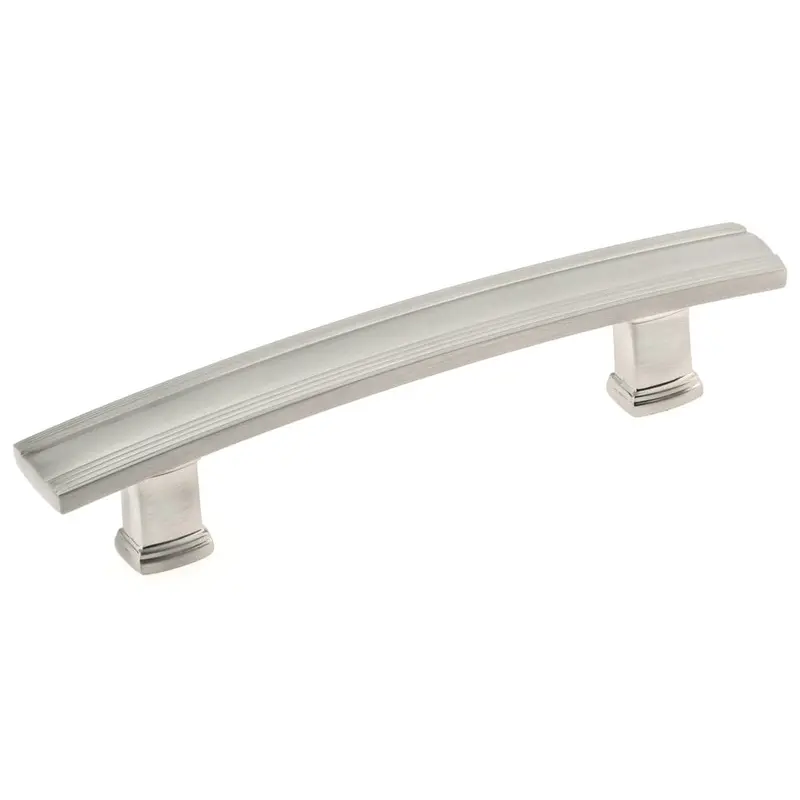 Arched Transitional Pull - 3-3/4" Center-to-Center - 5-19/32" OL - Brushed Nickel