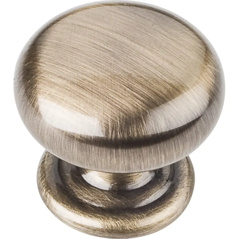 Florence Knob, 1-1/4" Dia.,  Brushed Antique Brass