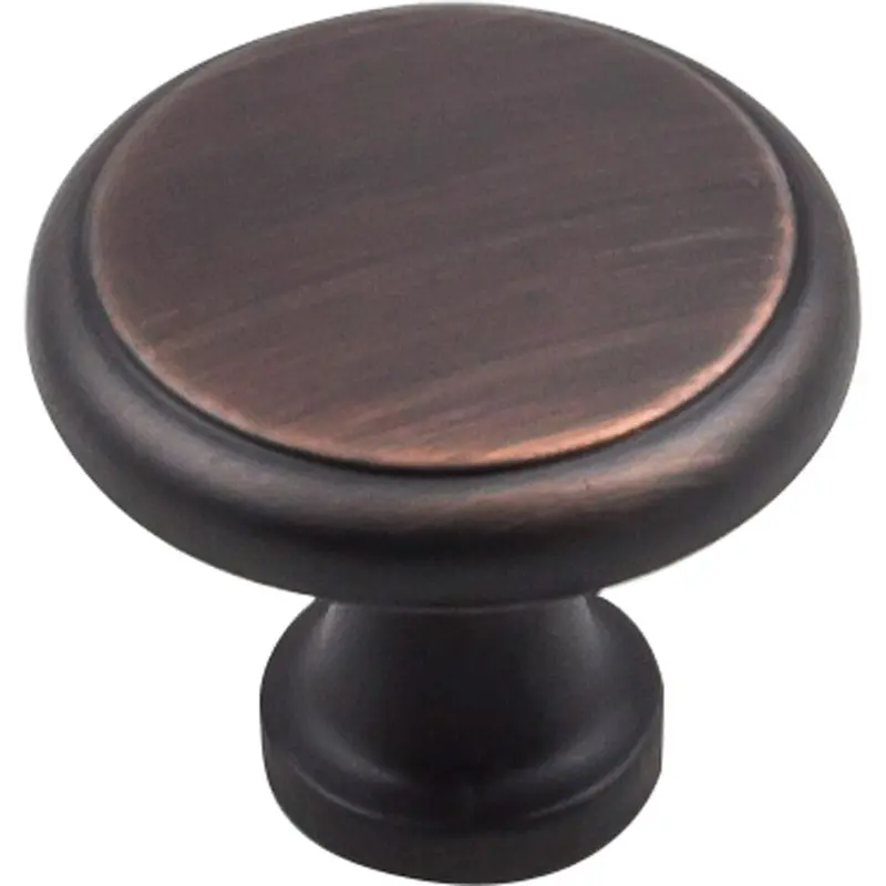 Gatsby Knob, 1-1/8" Dia.,  Finnish -Brushed Oil Rubbed Bronze