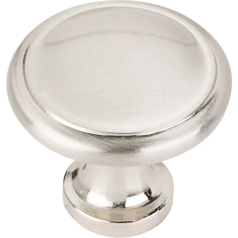Gatsby Knob, 1-1/8" Dia.,  Finnish -Satin Nickel