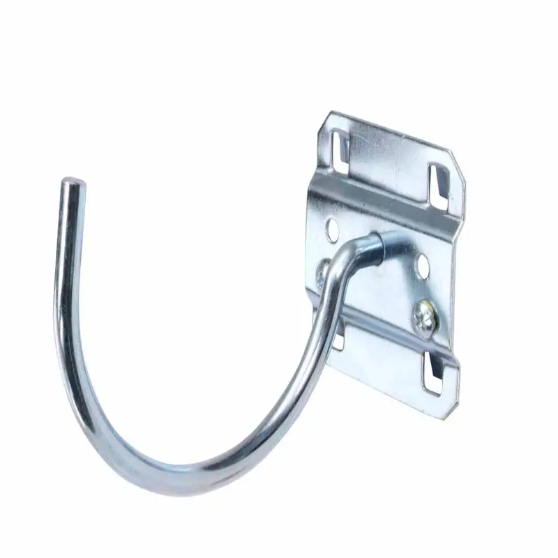 3-3/4 In. Curved 3-3/32 In. I.D.Steel Pegboard Hook for LocBoard, 5 Pack