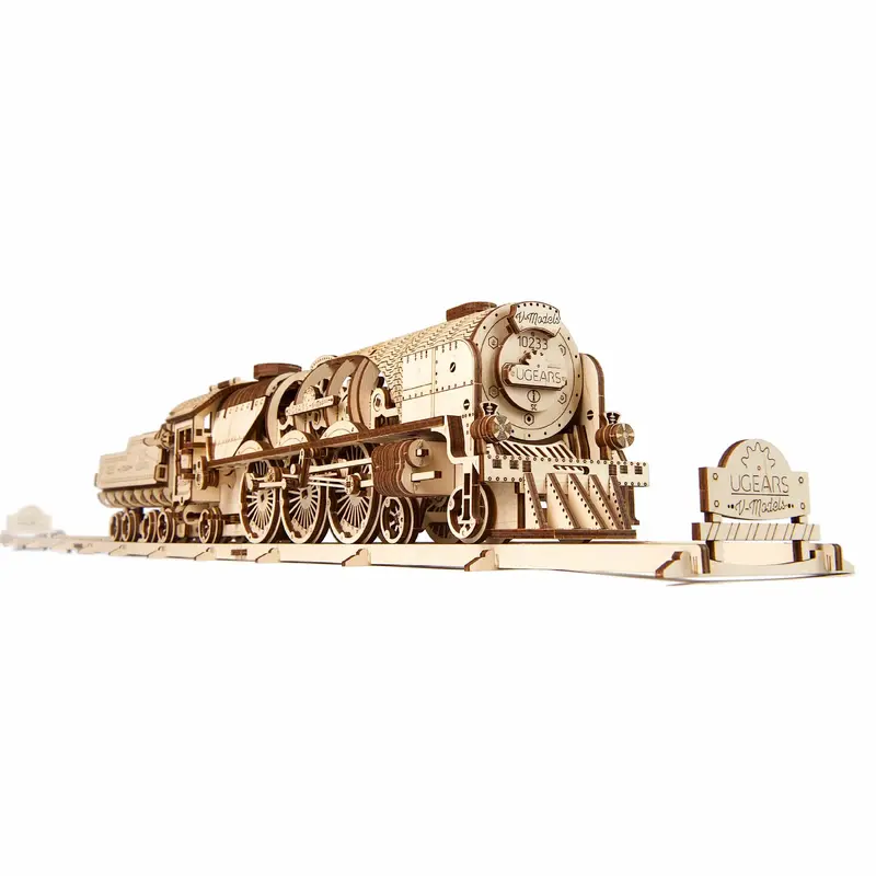 V-Express Steam Train with Tender Model Kit