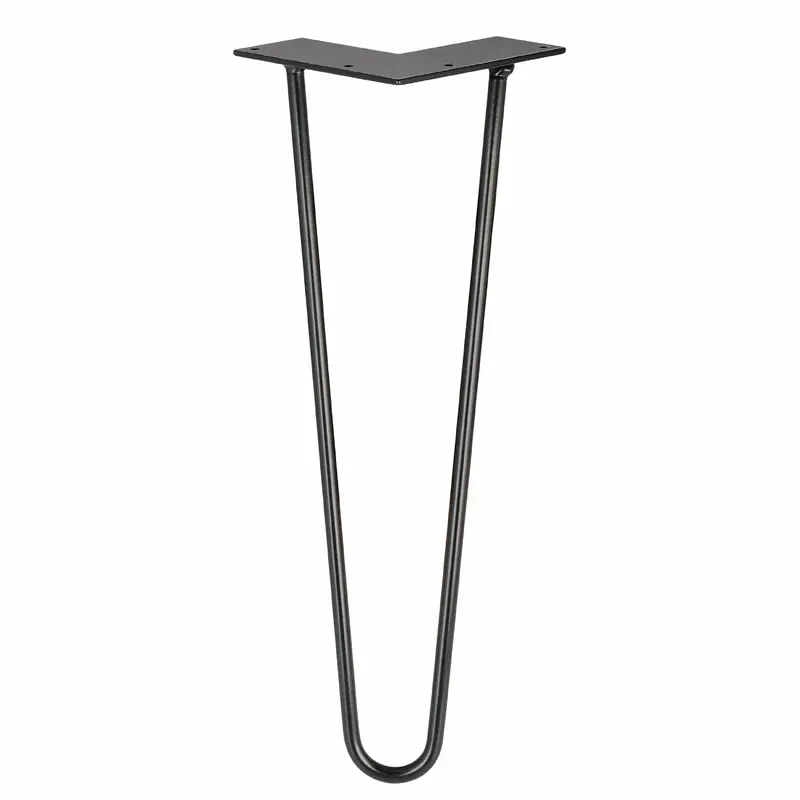 2-wire Hairpin Leg Black 3/8" x 20"