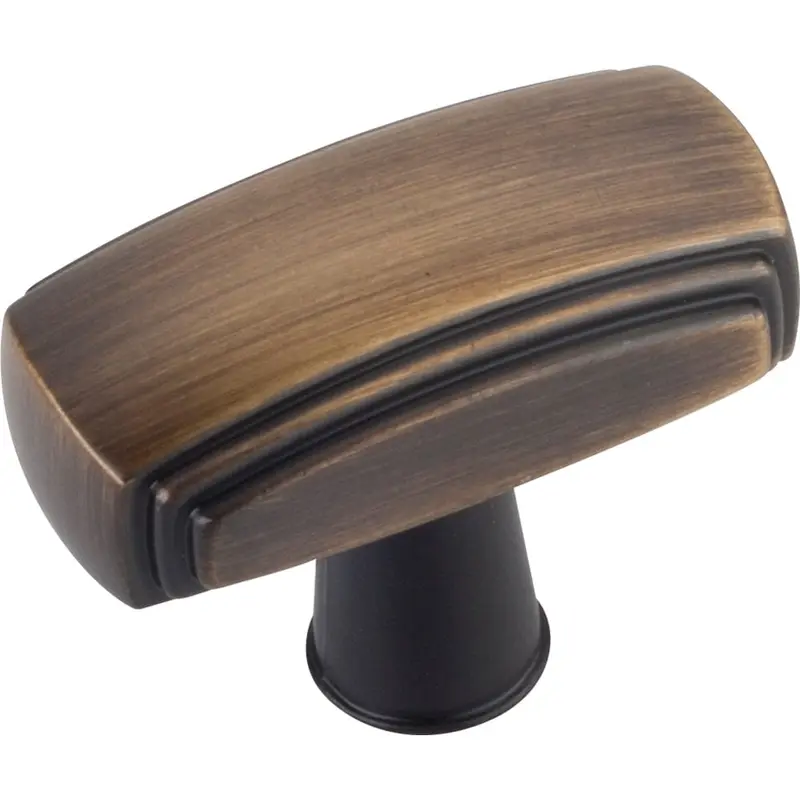 Delgado Knob, 1-9/16" O.L.,, Antique Brushed Satin Brass