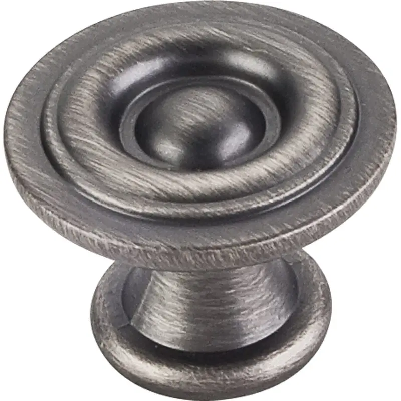 Syracuse Knob, 1-3/16" O.L., Brushed Pewter