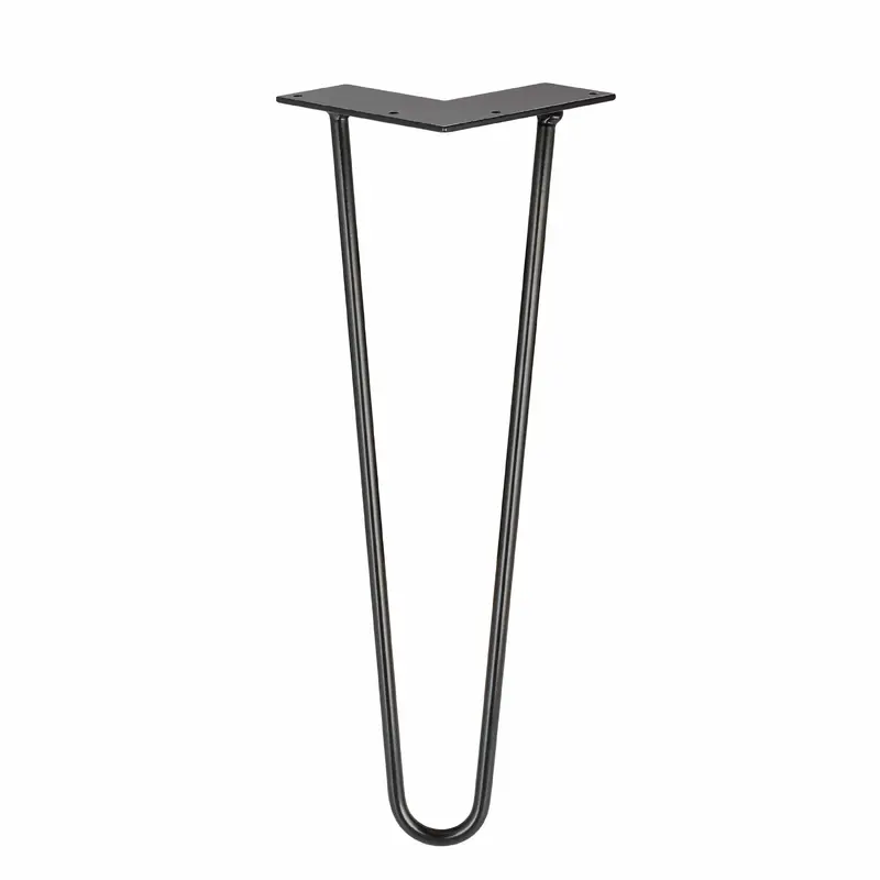 2-wire Hairpin Leg Black 3/8" x 16"